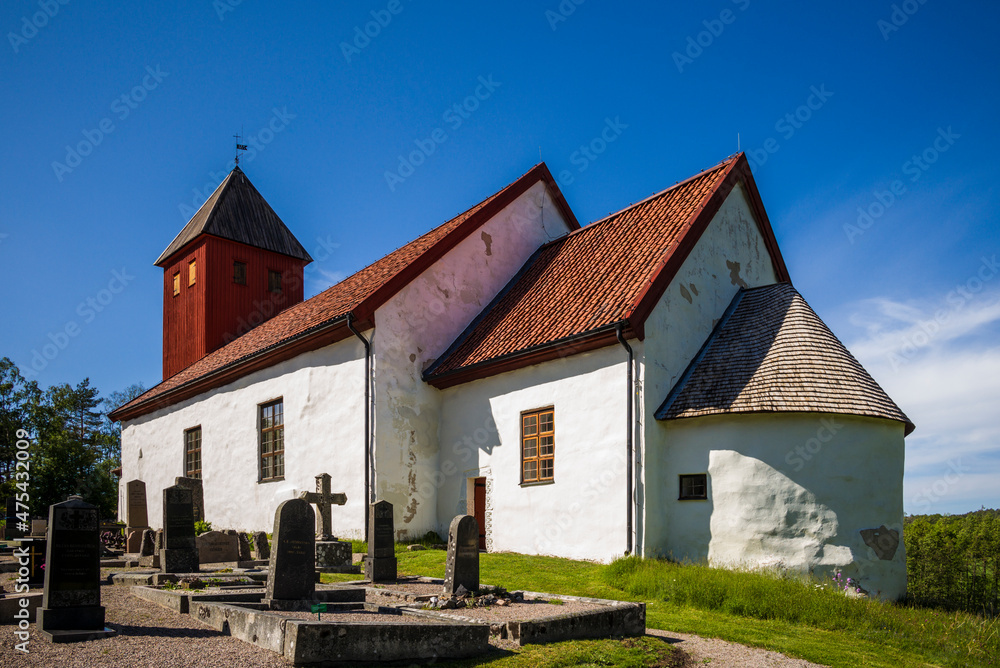 Sweden, Bohuslan, Bokenas, Bokenas church, medieval church, exterior (Editorial Use Only)