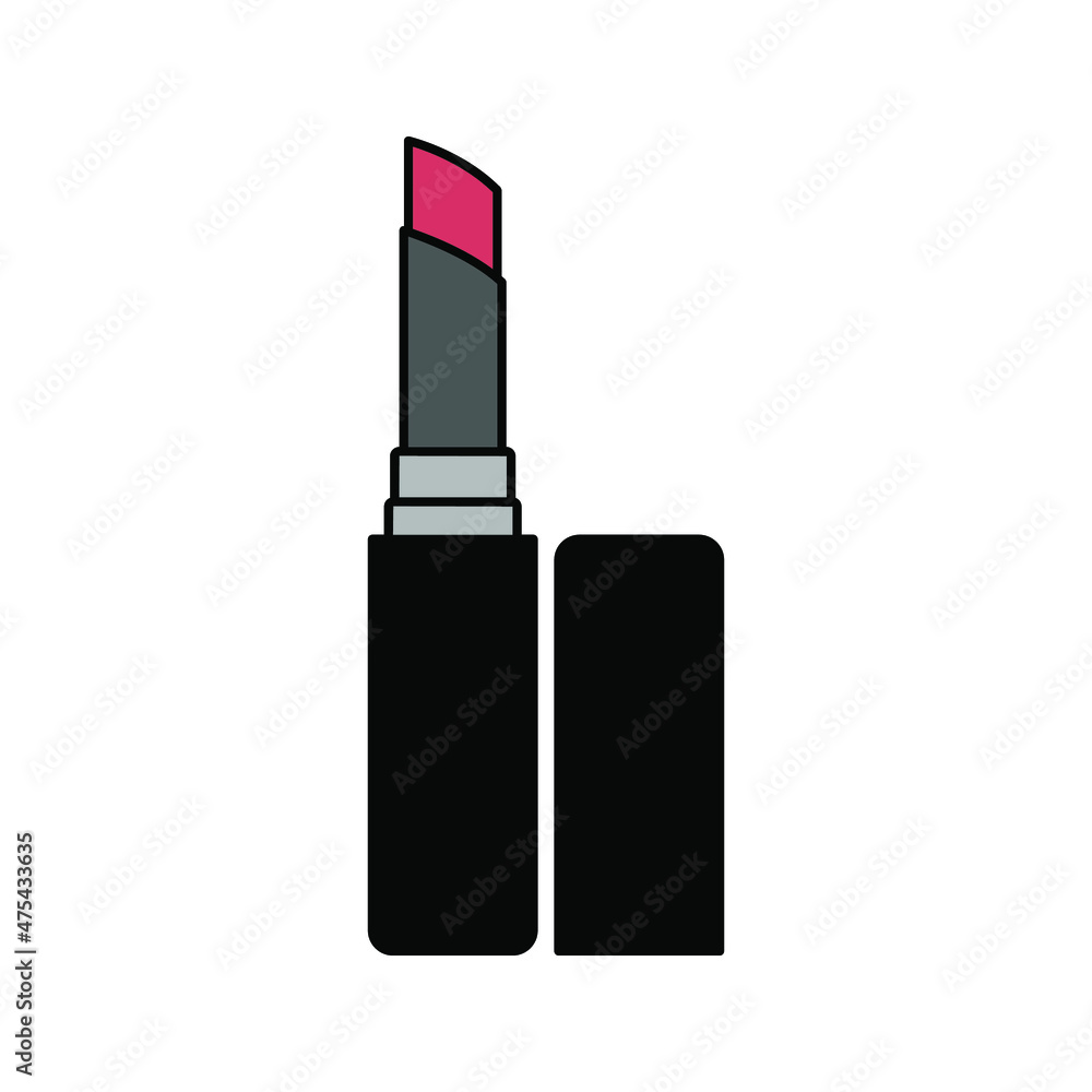 lipstick icon. Cosmetic sign. vector illustration color editable