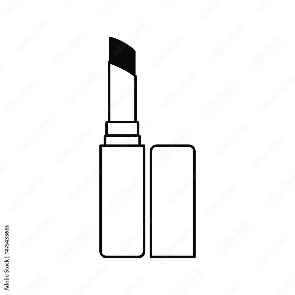lipstick icon. Cosmetic sign. vector illustration color editable