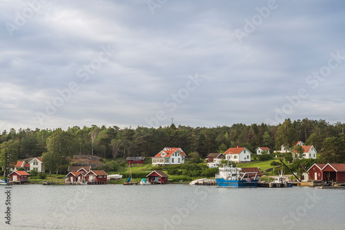 Sweden, Bohuslan, Tjarno Island, Tjarno, harbor view photo