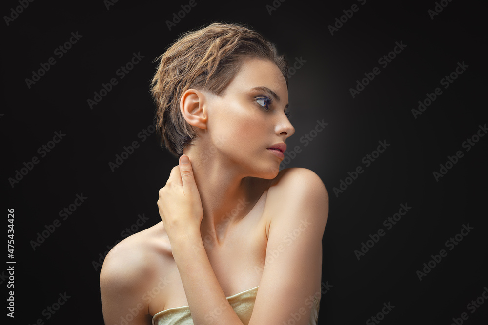 Beauty face of model young woman. Beauty face of model young woman.