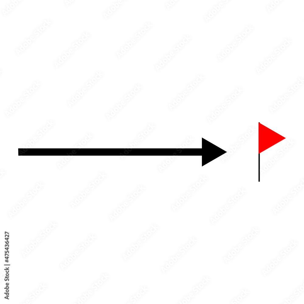 Arrow right icon. Small red flag sign. Right direction. Cursor symbol. Digital element. Vector illustration. Stock image. Arrow right icon. Small red flag sign. Right direction. Cursor symbol. Digital element. Vector illustration. Stock image.