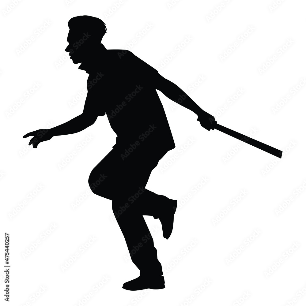 Technician student gangster with his weapon silhouette vector Technician student gangster with his weapon silhouette vector