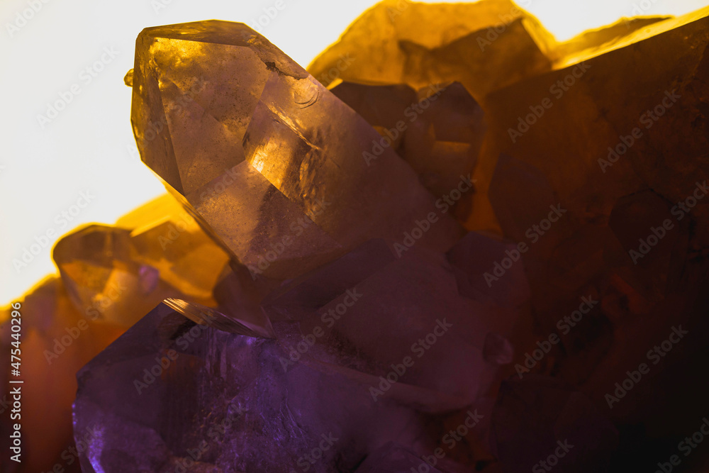 Quartz crystals, close up patterns Quartz crystals, close up patterns