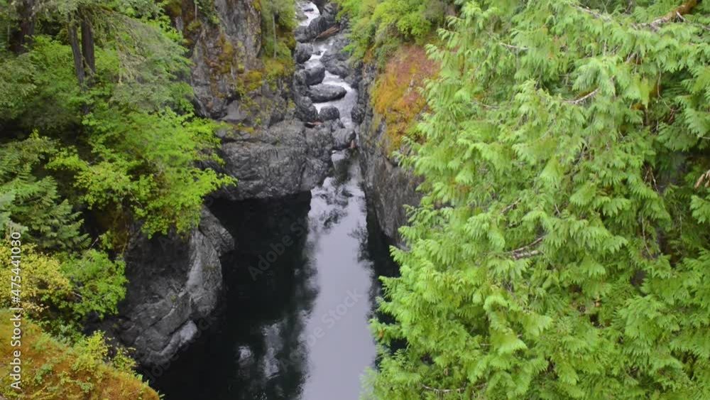 The beautifil Englishman Falls waterfall near Campbell River on Vancouver Island in BC Canada. The beautifil Englishman Falls waterfall near Campbell River on Vancouver Island in BC Canada.