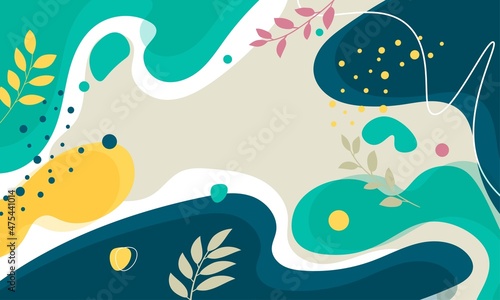 Abstract hand-drawn Tropical background