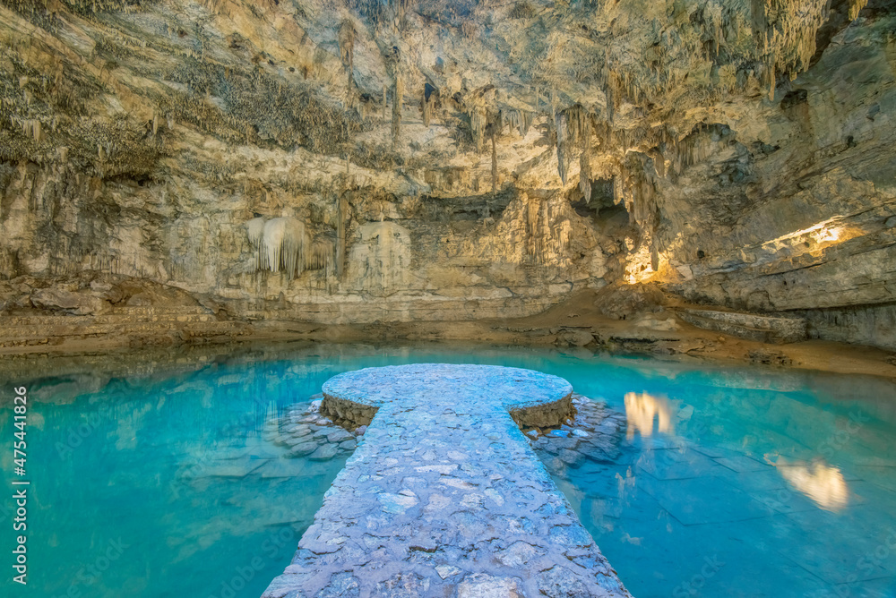 Plakat, Obraz Mexico, Valladolid. Suytun Cenote, Travel Destination, 40x26.7 cm