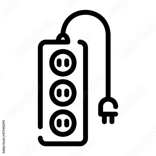 power socket line icon