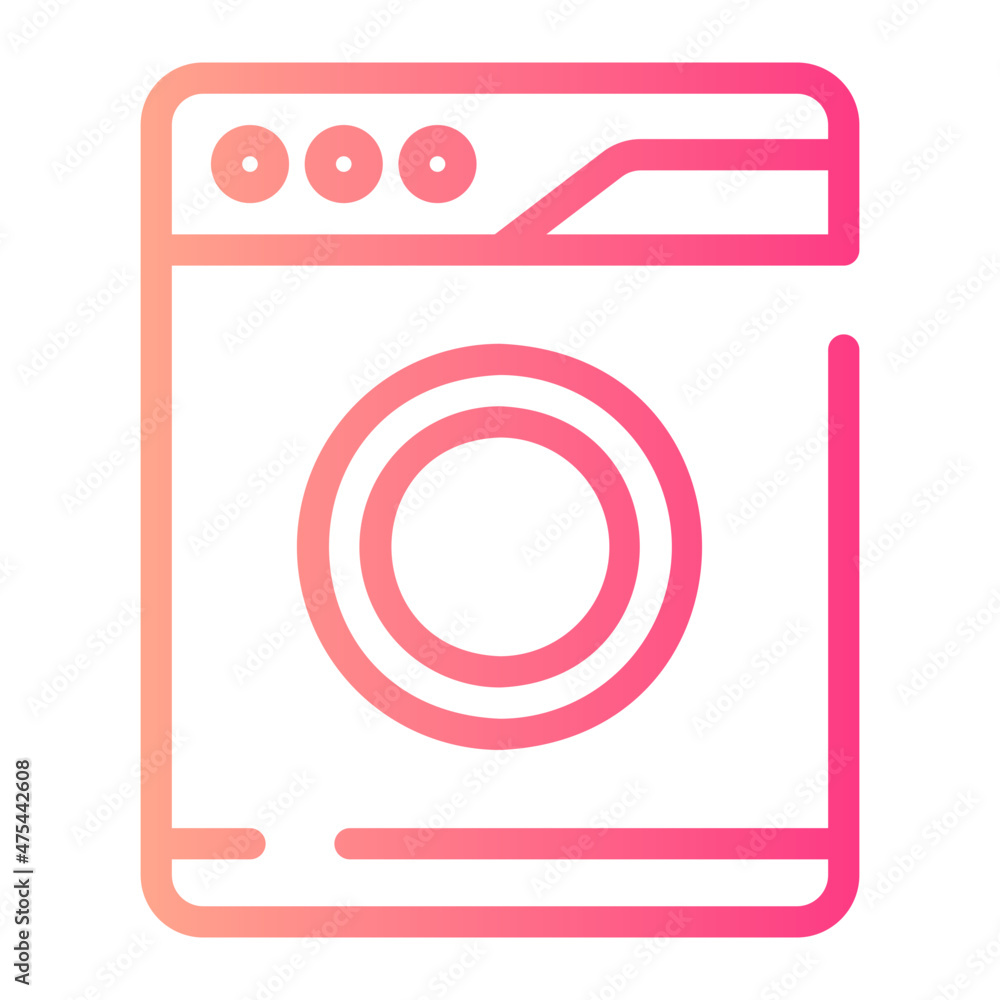 washing machine gradient icon washing machine gradient icon