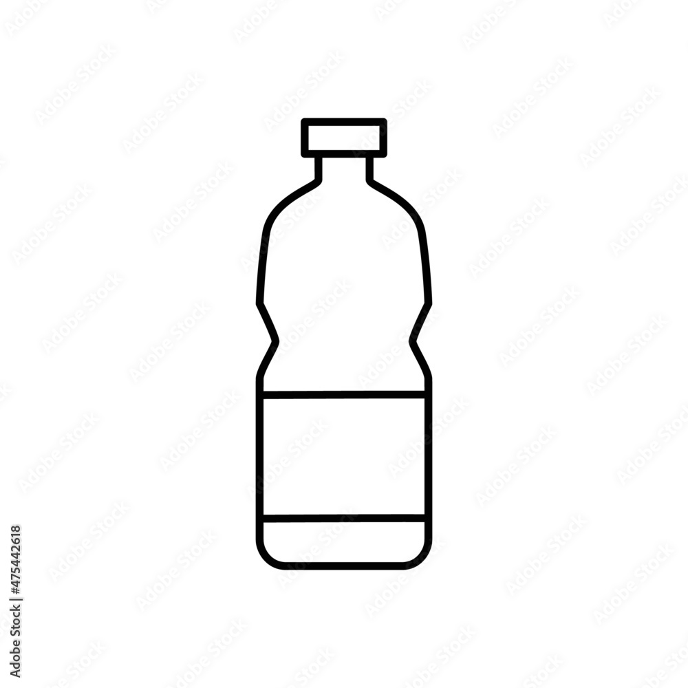 water container Icon in flat black line style, isolated on white background water container Icon in flat black line style, isolated on white background