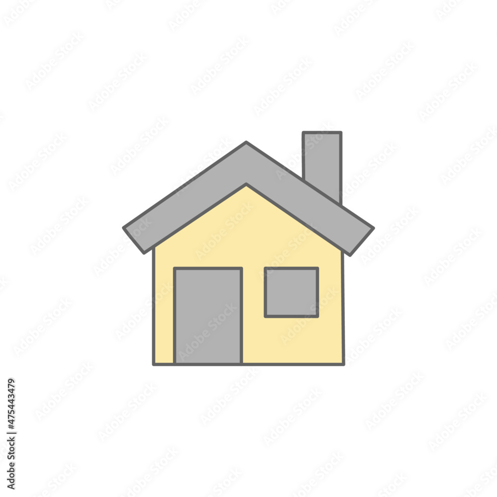 house Icon in color icon, isolated on white background house Icon in color icon, isolated on white background