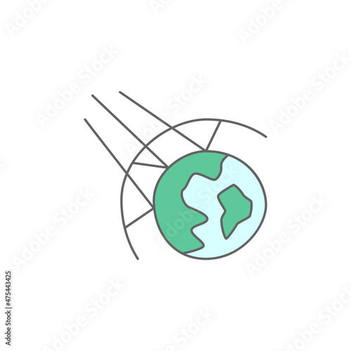 Greenhouse Effect Icon in color icon, isolated on white background 