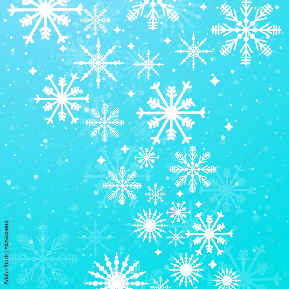 Winter blue background with snowflakes vector Winter blue background with snowflakes vector