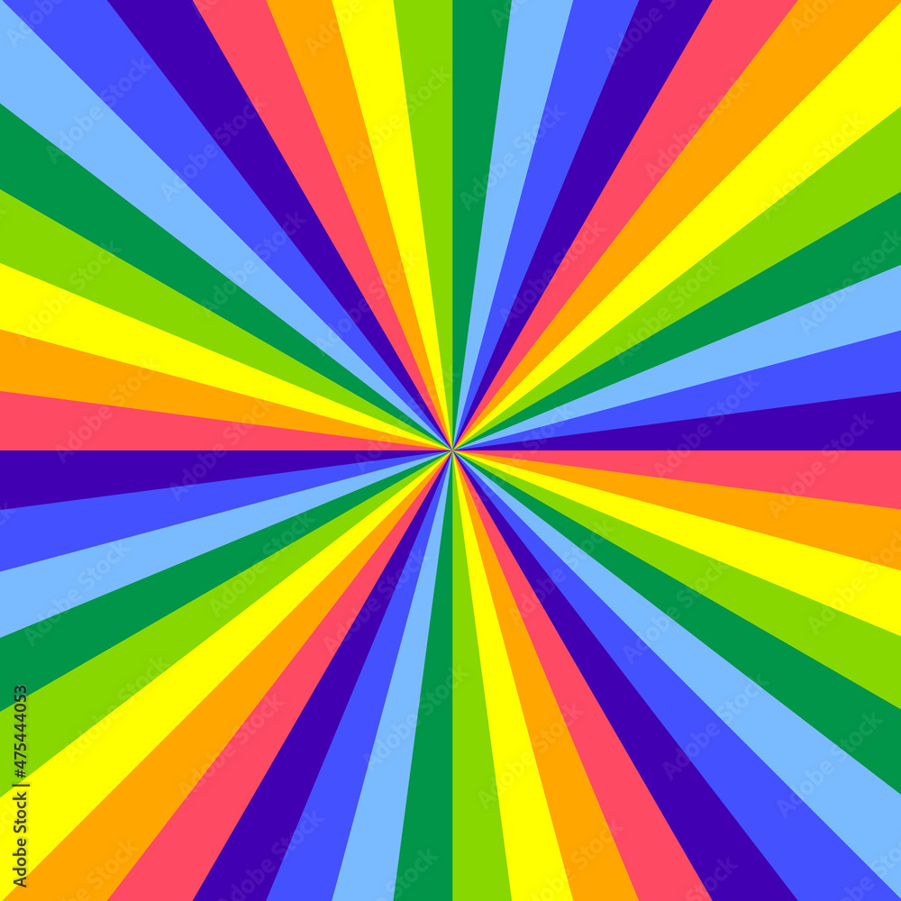 Fototapeta premium ビビットカラーのサンバースト背景素材 Vivid color sunburst background material