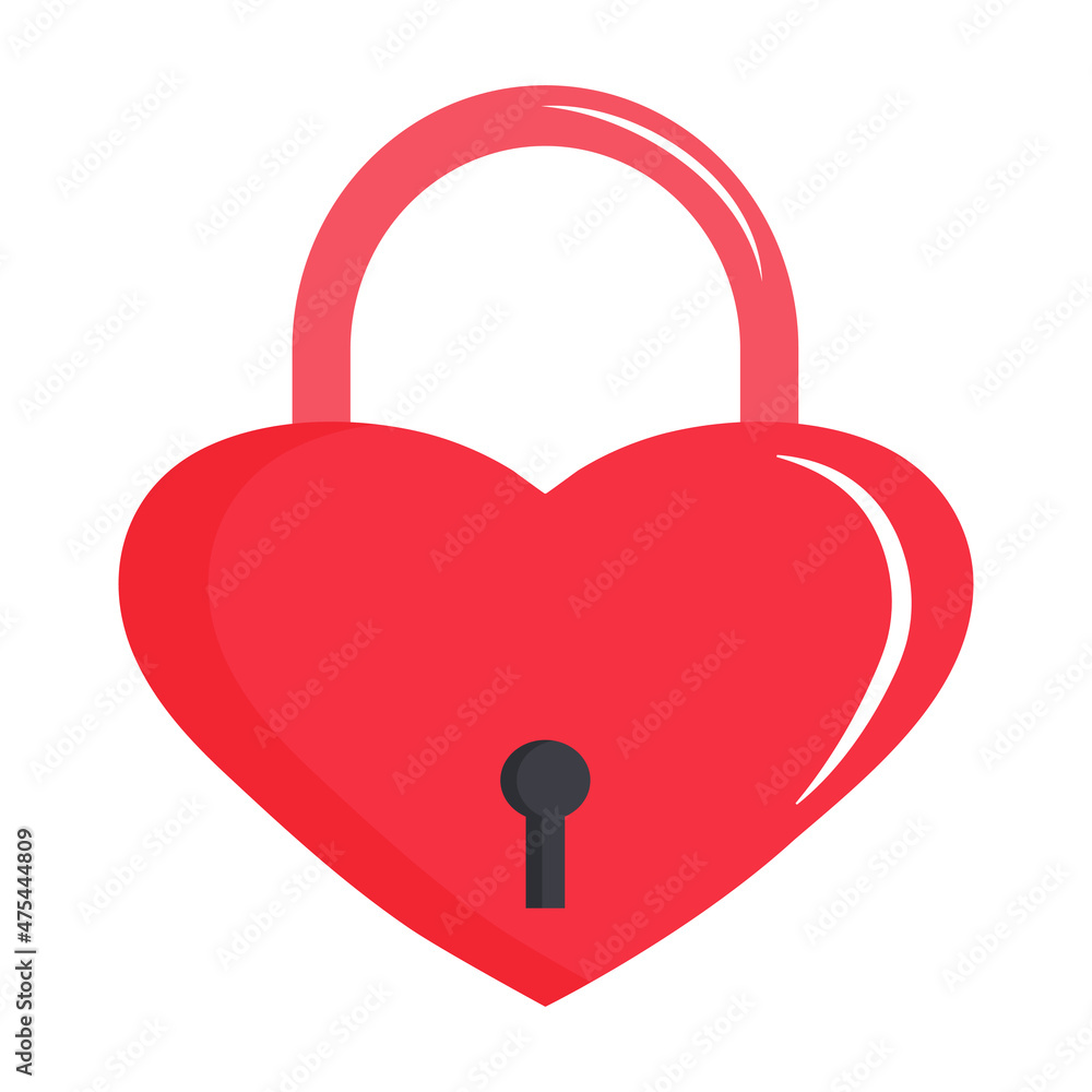Heart lock icon. Valentine's day symbol. Good for greeting banner, poster, sticker. Heart lock icon. Valentine's day symbol. Good for greeting banner, poster, sticker.