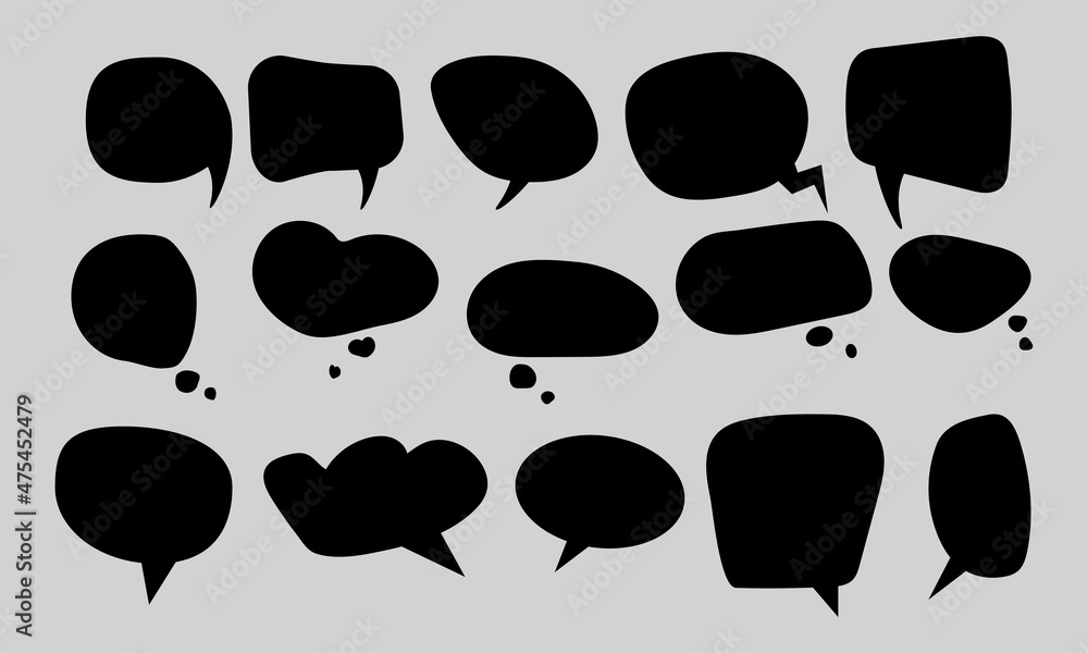 Fototapeta premium peech Bubble Set. Cloud Talk Bubble. Talk Bubble Collection. Vector set