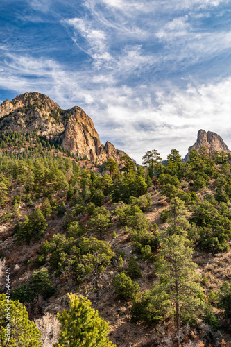 USA, New Mexico, Sandia Mountains. Mountain and forest landscape.