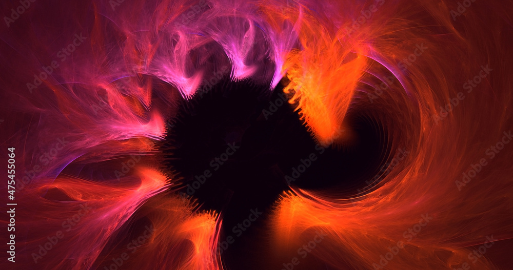3D rendering abstract red fractal light background 3D rendering abstract red fractal light background