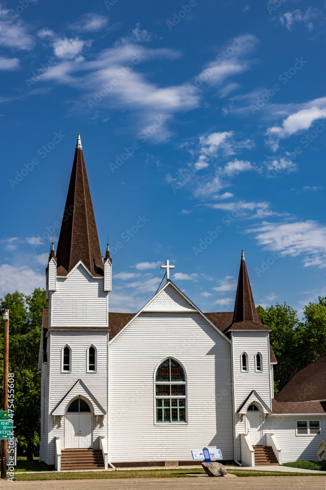 Historic Standing Rock Lutheran Church in Fort Ransom, North Dakota, USA