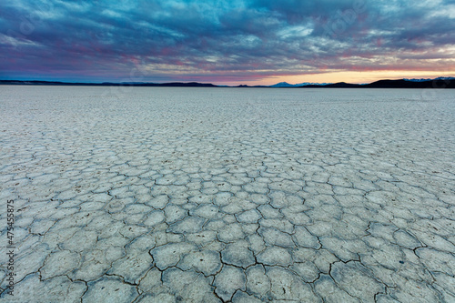 Playa at sunset on the Alvord Desert in Harney County, Oregon, USA