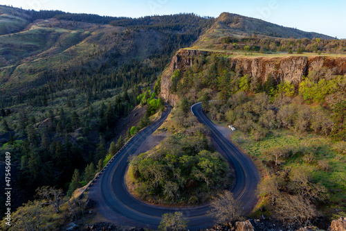 Rowena Curves on Historic Highway 30 in Rowena, Oregon, USA photo