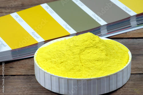 colorful of powder coating and color chart.