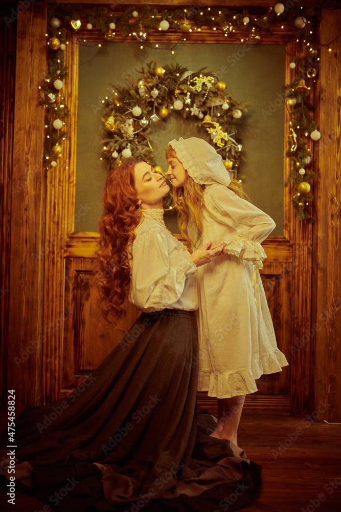 daughter kissing her mother