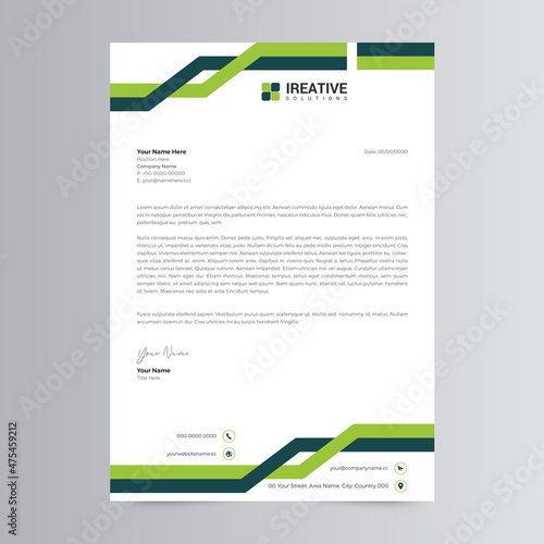 Clean and Corporate Letterhead Template