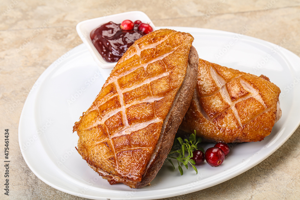 Roasted duck breast with sauce Roasted duck breast with sauce