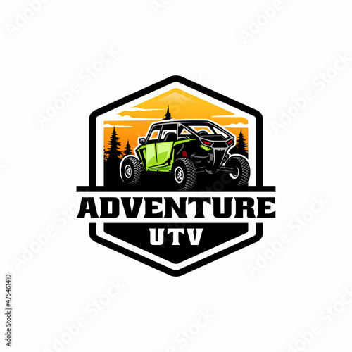 off road adventure atv utv buggy isolated vector, good for illustration or logo design