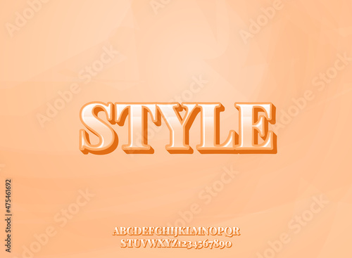 trendy elegant brown style with neutral color text effect