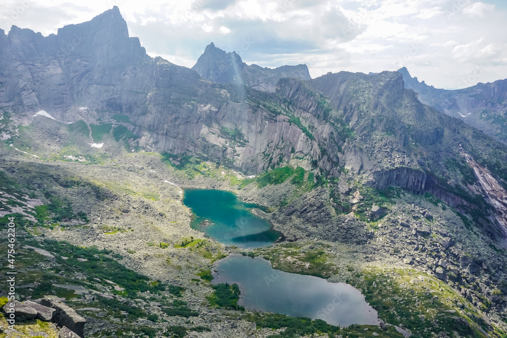 View of the Colored Lakes in the Ergaki Natural Park