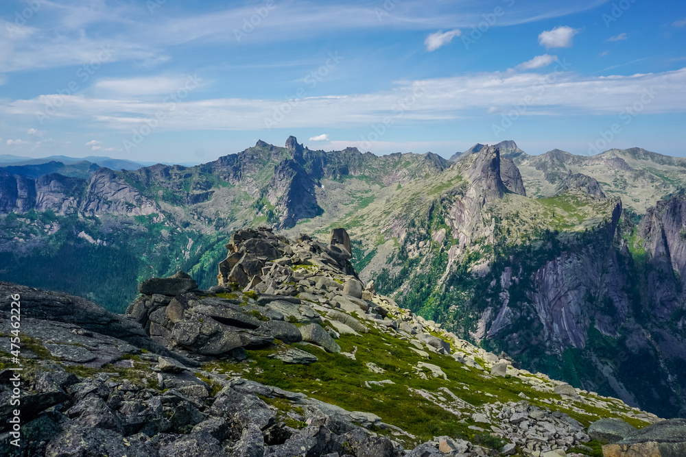 Beautiful rocks and mountains in the Ergaki nature reserve