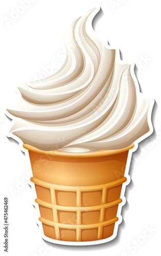 Vanilla ice cream cone