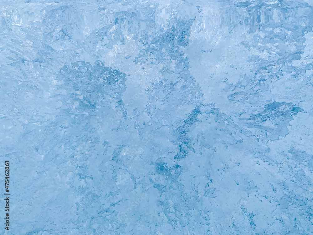 Abstract blue background. Ice patterns with divergent patterns.