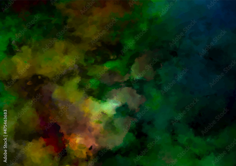 緑色の幻想的なキラキラ水彩テクスチャ背景
