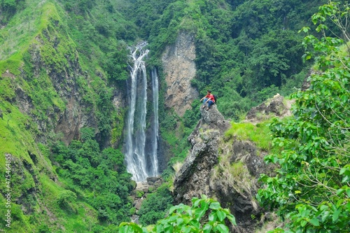Tama’lulua waterfall and Bossolo Hills, Janeponto, South Sulawesi, Indonesia photo