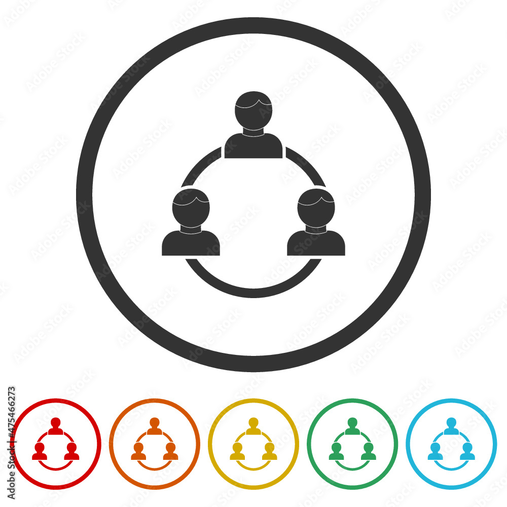 Meeting icon isolated on white background, color set Meeting icon isolated on white background, color set