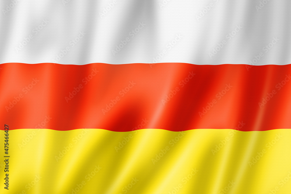 North Ossetia state - Republic - flag, Russia North Ossetia state - Republic - flag, Russia