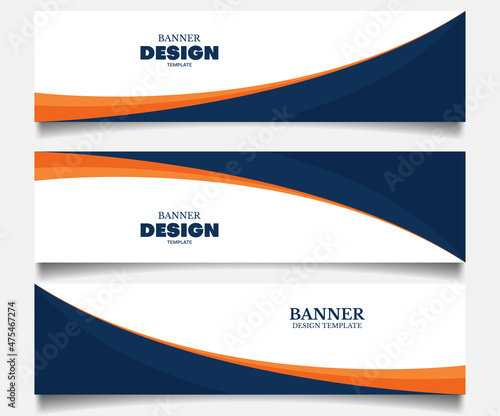 set of corporate business banner background design template with copyspace