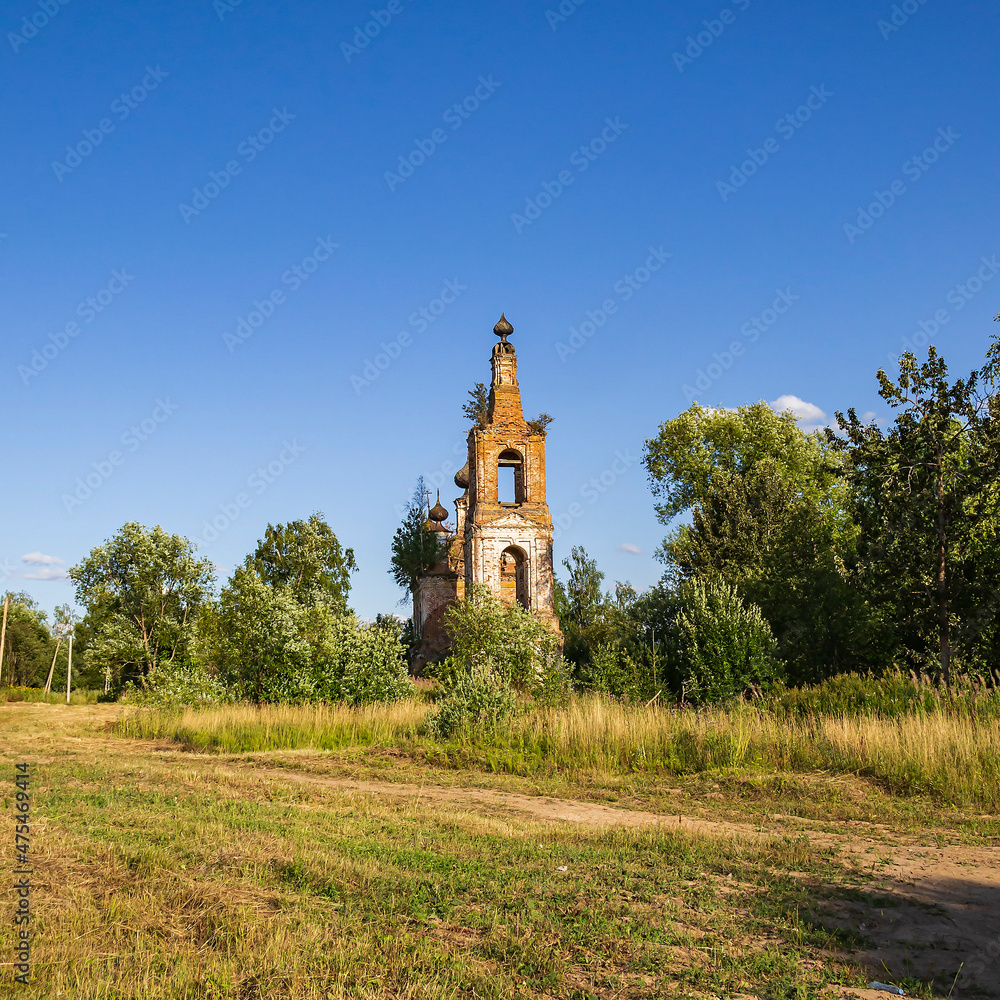 old orthodox church landscape