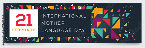 Creative design for (International Mother Language Day), 21 February, Vector illustration.
