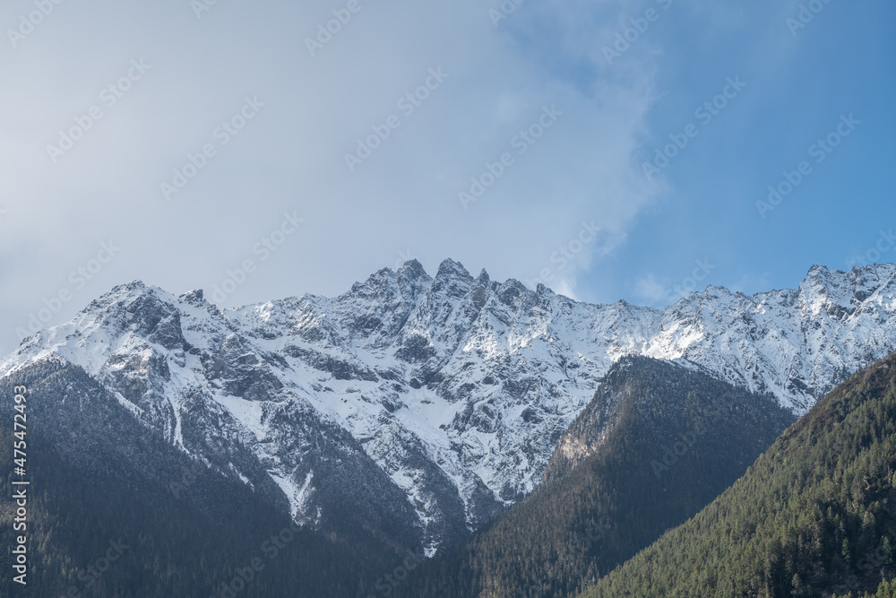 snow mountain natural background