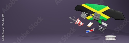 Wallpaper Mural 3d rendering of cinema in Jamaica for social media and website covers Torontodigital.ca