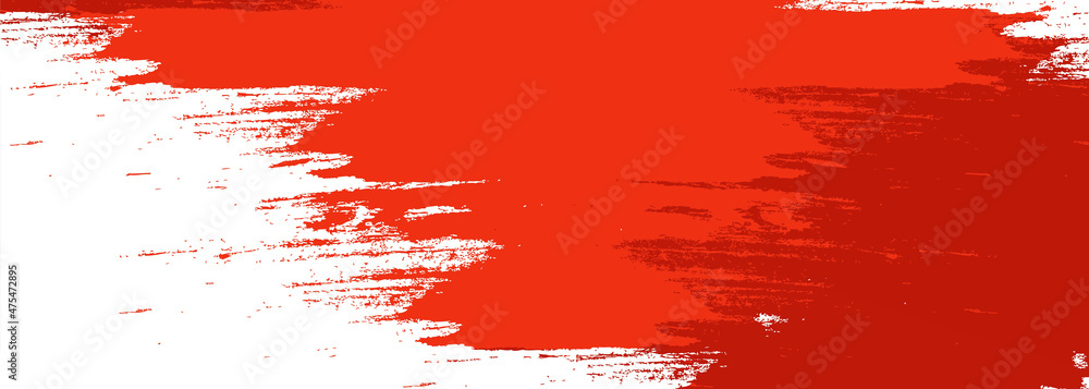 Modern red brush watercolor banner background