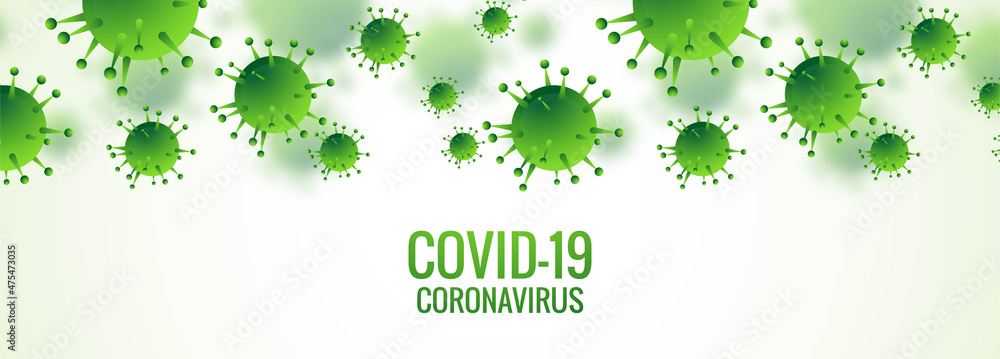 .Virus infection or bacteria flu banner background