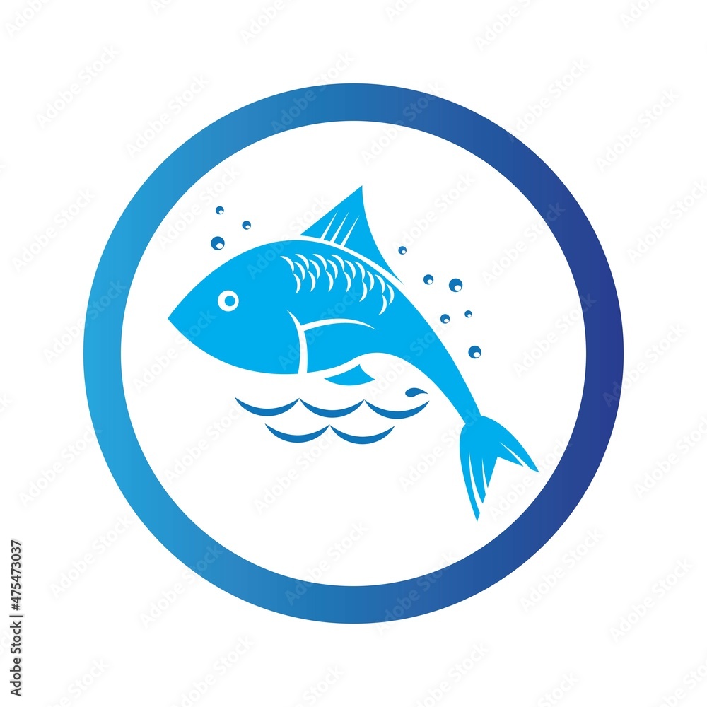 Fish logo template. Creative vector symbol Fish logo template. Creative vector symbol