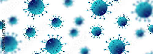 Obraz na plátne .Virus infection or bacteria flu banner background