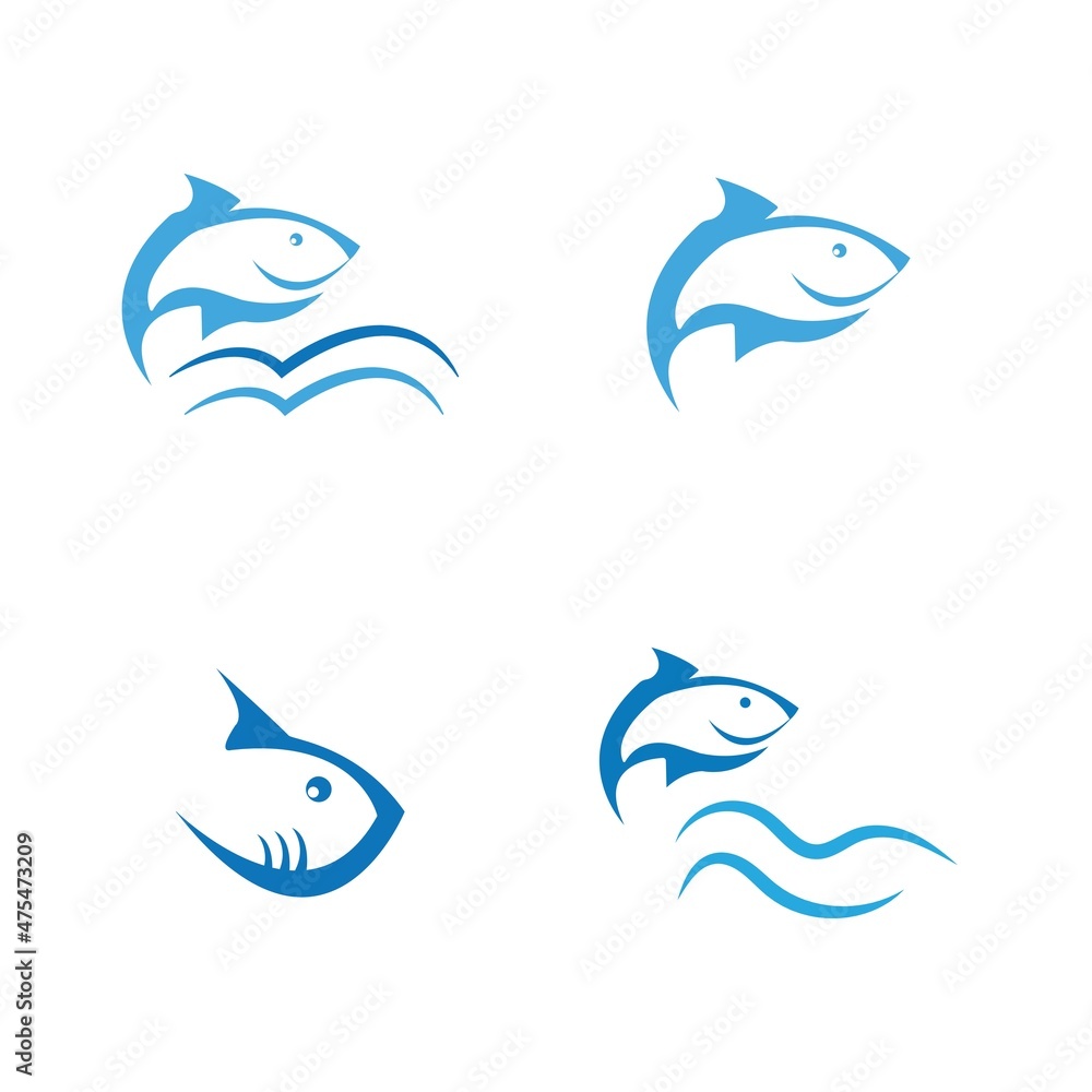 Fish logo template. Creative vector symbol Fish logo template. Creative vector symbol