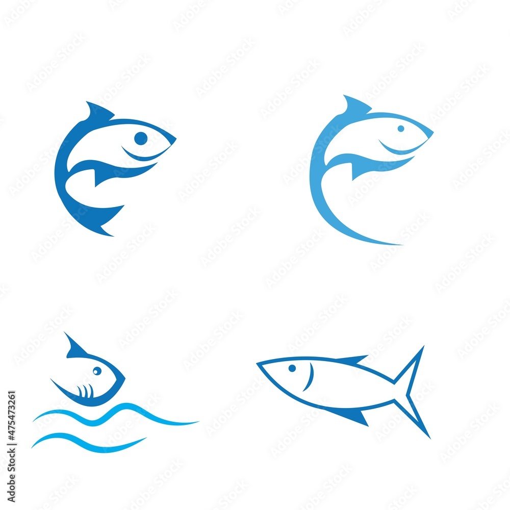 Fish logo template. Creative vector symbol Fish logo template. Creative vector symbol